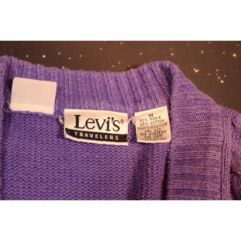 Vintage Levis Travelers Cardigan Sweater Flower Berries Taylor Women Size Medium - Picture 5 of 7